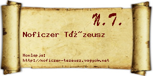 Noficzer Tézeusz névjegykártya